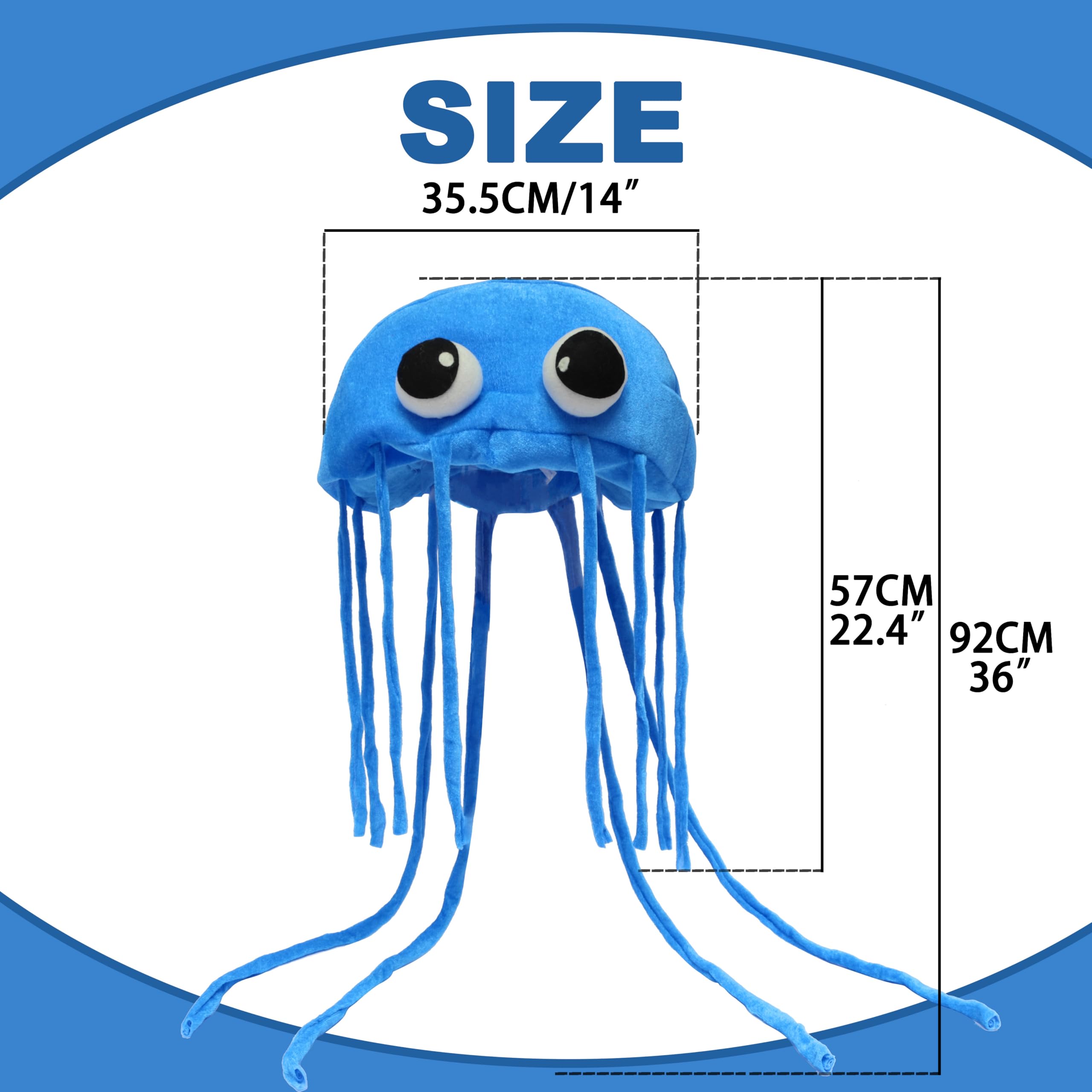 AceCool Jellyfish Costume Hat. Handmade Jellyfish Party Hat with